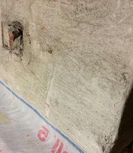 Majpell mot murstock lufttätat med Primur